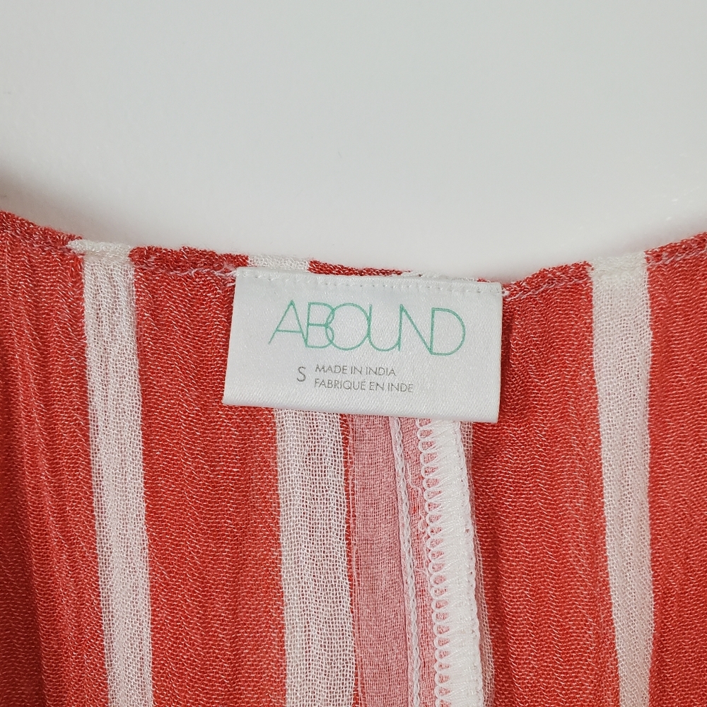 Abound NWT tiered tank top, coral and white, small - Picture 3 of 8